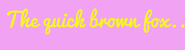 Image with Font Color F5F525 and Background Color F2A2F2